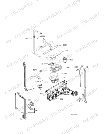 Взрыв-схема посудомоечной машины Rex Electrolux TP1002N - Схема узла Hydraulic System 272